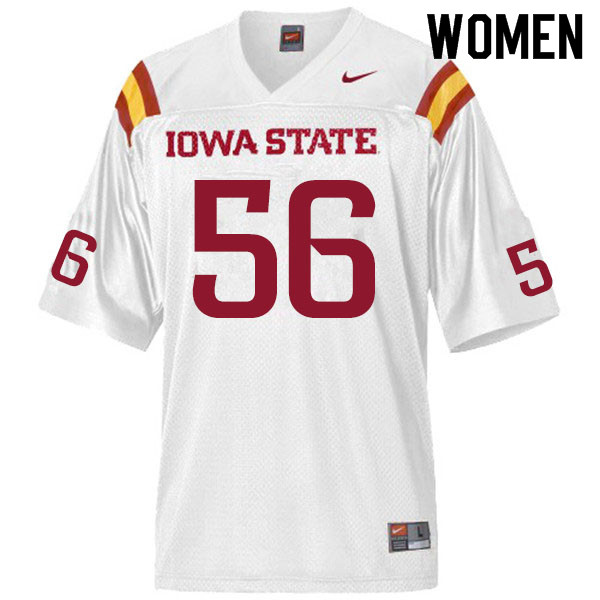 Women #56 Anthony Smith Iowa State Cyclones College Football Jerseys Sale-White - Click Image to Close